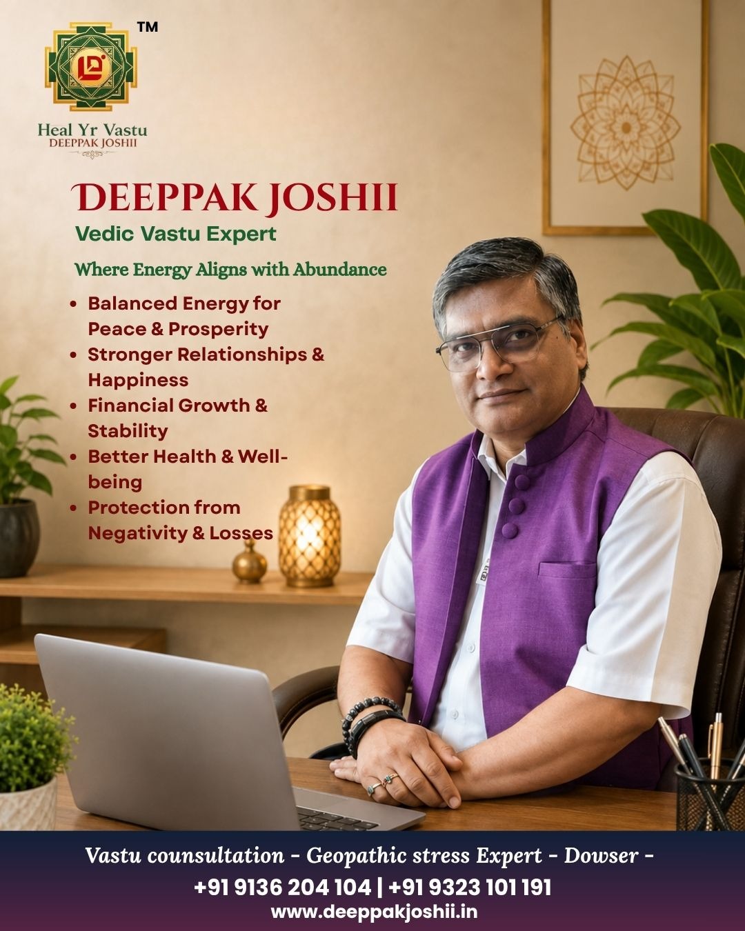 Deeppak Joshii — Vedic Vastu & Energy Dowser